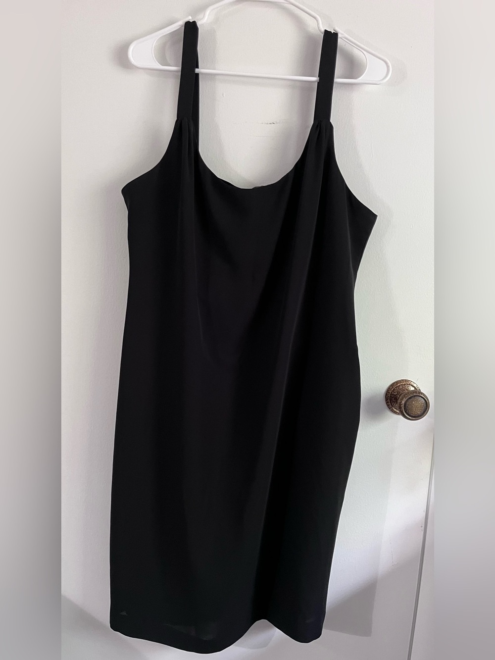 Patra Black Midi Slip Cocktail Dress with Slim Straps XL